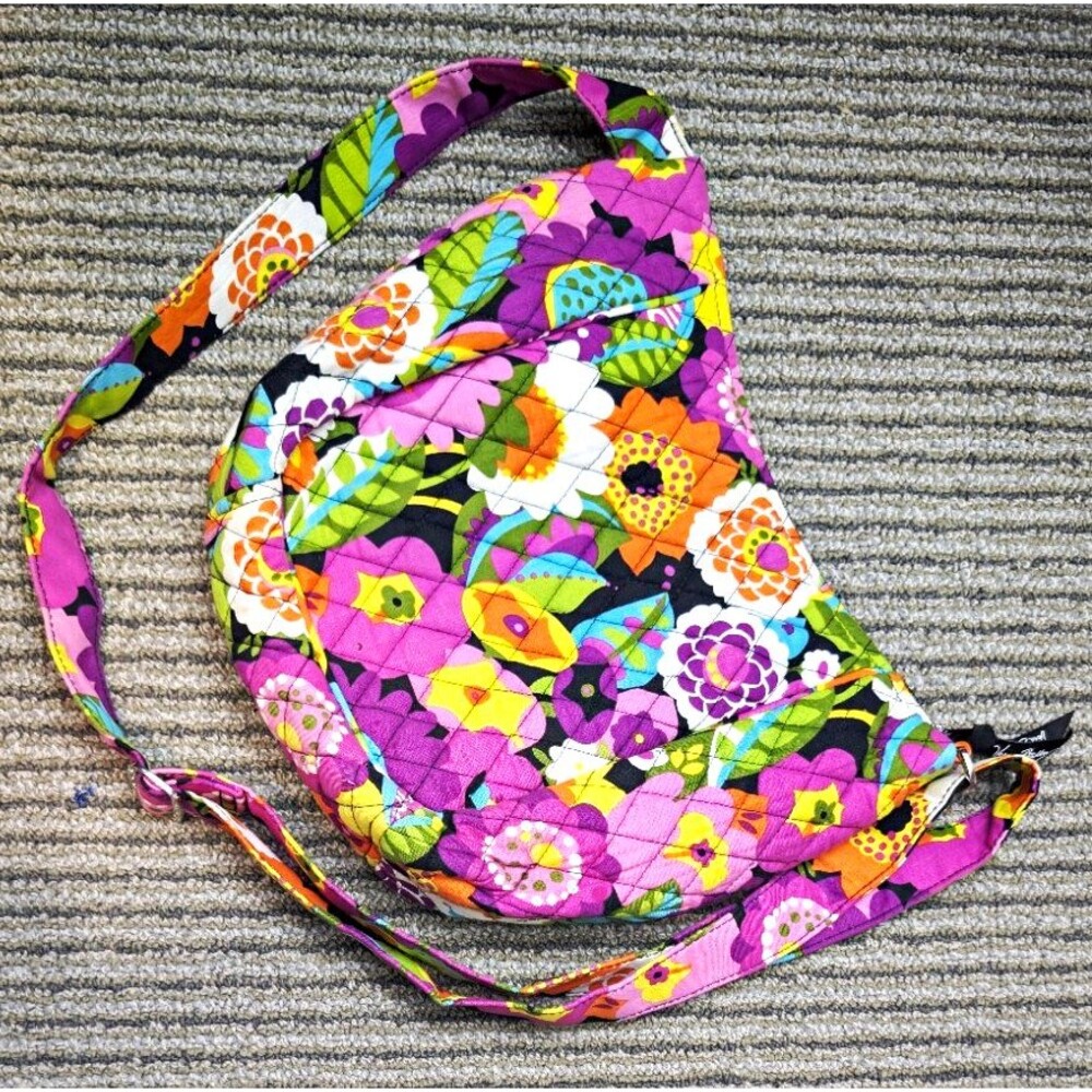 Vera Bradley Colorful Floral Quilted Crossbody Shoulder Bag Purse